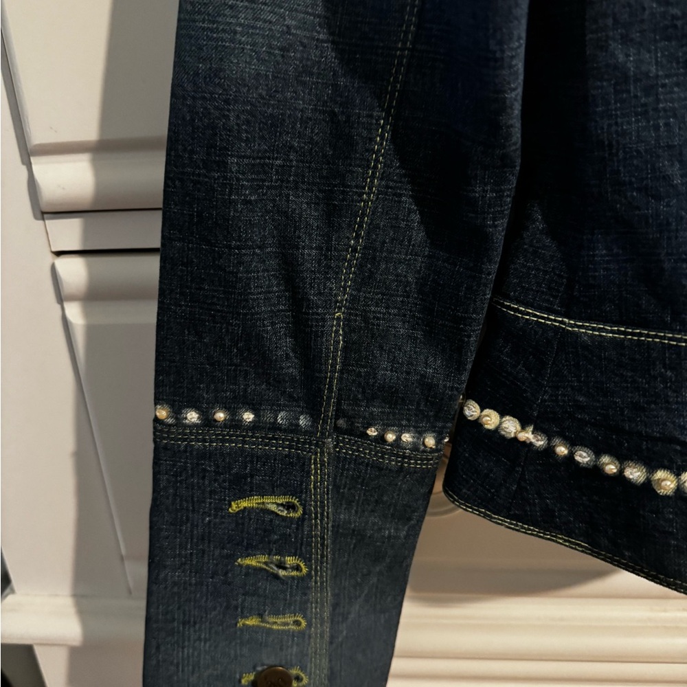 Unique Dark Denim Embellished Women’s Jacket by “a and me” - Picture 8 of 11
